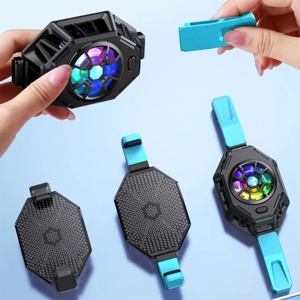 All-in-One P50 Semiconductor Fast Cooling Fan with RGB Light – Universal Back Clip Radiator for Tablets & Phones - Image 3