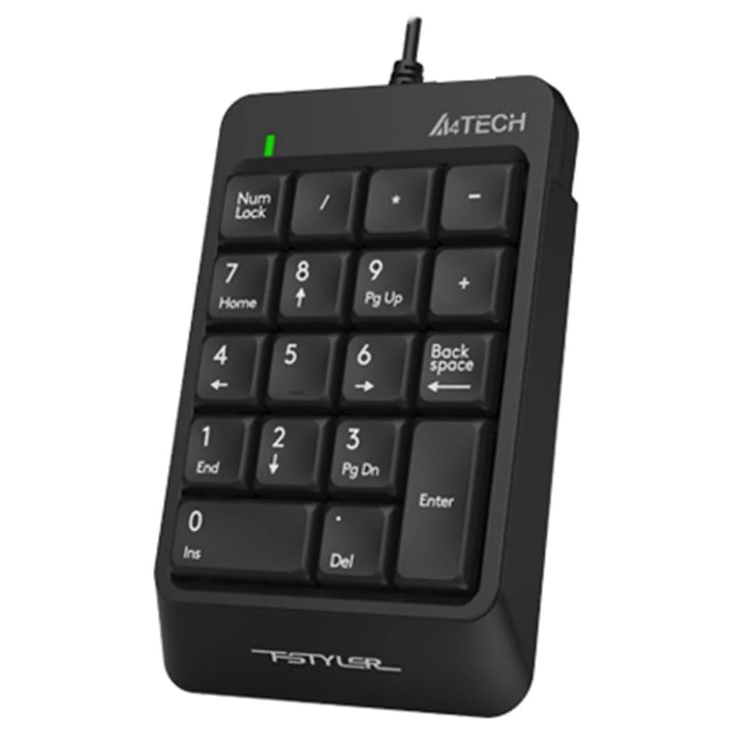 A4Tech Fstyler Sleek Wired Numeric Keypad - Compact and Portable with 18 Low-Profile Keys - Image 2