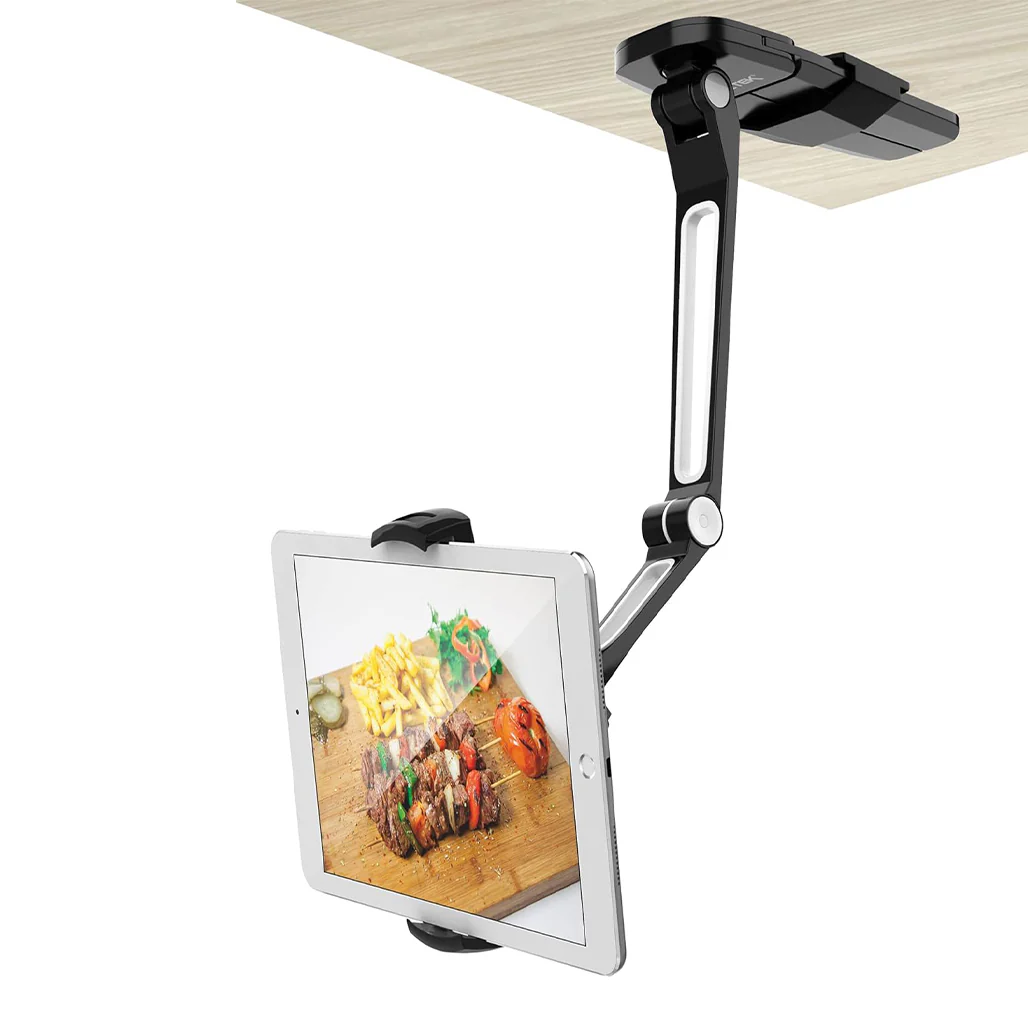 AboveTek Kitchen Tablet Stand - Adjustable 360° Mount with Camera Adapter for iPad, iPhone, and More - Image 2