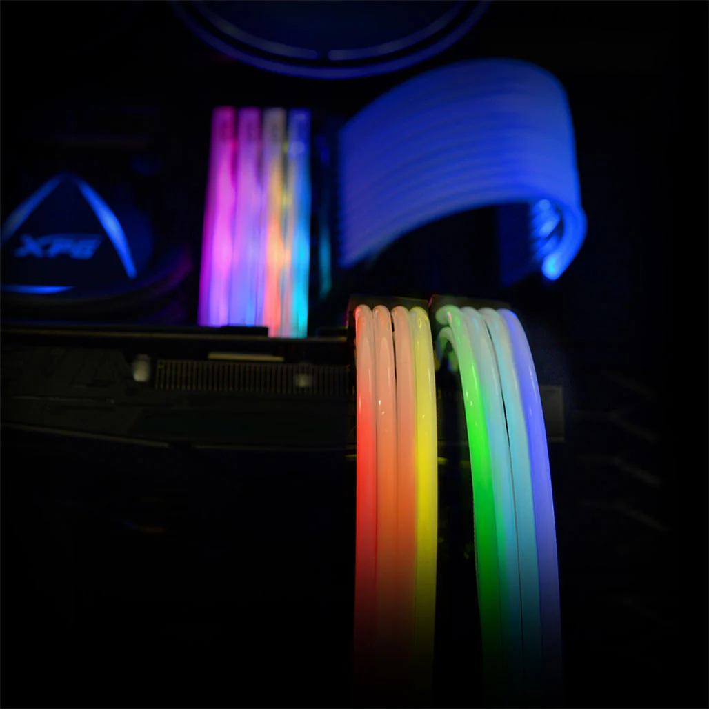 ADATA XPG PRIME ARGB VGA Extension Cable - 8-Pin VGA Connector, Ultra-Dense Fiber Optic Sleeving - Image 5