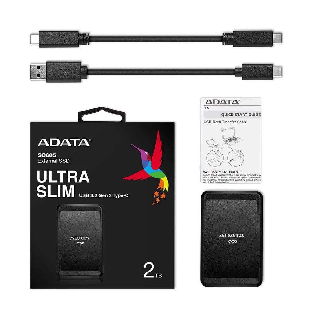 ADATA SC685 External SSD - High-Speed USB 3.2 Gen 2, 1TB/2TB, Compact and Lightweight - Image 4