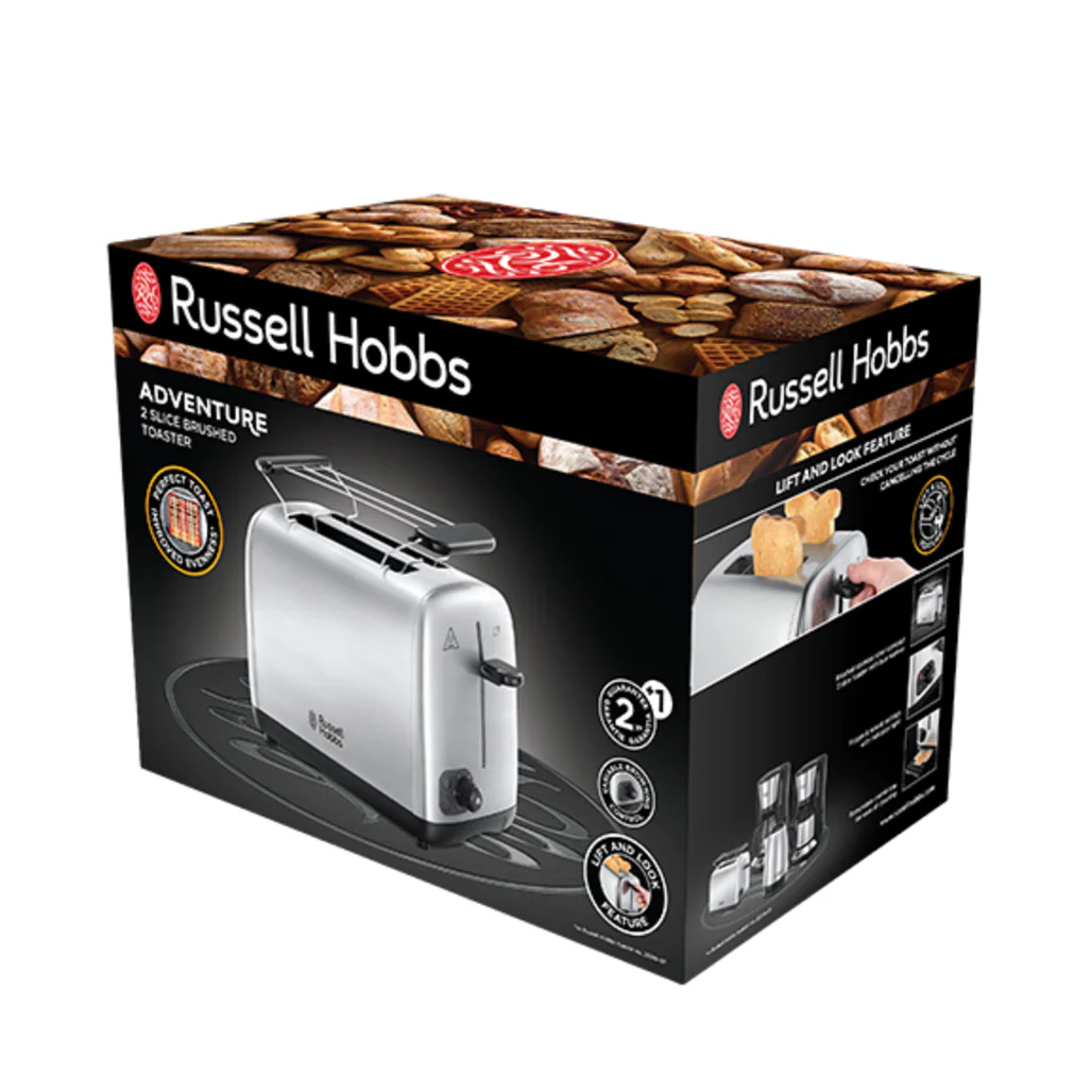 Russell Hobbs Adventure 2 Slice Toaster – Stainless Steel 2 Slice Toaster - Image 4