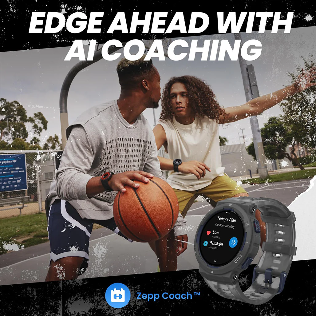 Amazfit Active Edge Lava Black - Rugged Smart Watch - Image 7