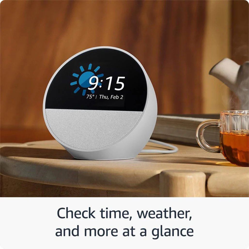 Amazon Echo Spot (2024 Release) – Sleek Smart Alarm Clock with Alexa, Vibrant Sound, and Customizable Display - Image 5