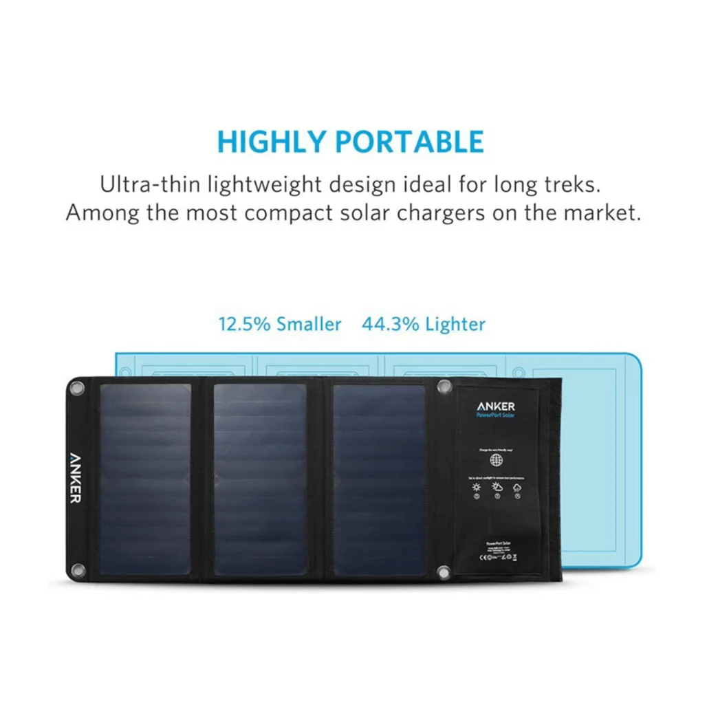 Anker 21W Dual USB Solar Charger – Portable High-Efficiency Outdoor Charging Panel for Smartphones & Tablets - Image 3