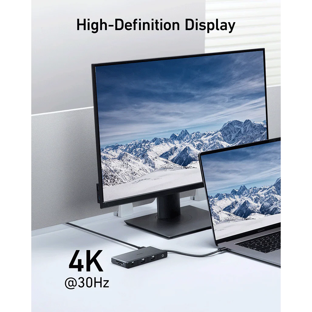 Anker 552 USB-C Hub (9-in-1) with 4K HDMI – High-Speed Data Transfer, Pass-Through Charging, Ethernet, SD/microSD Slots - Image 4