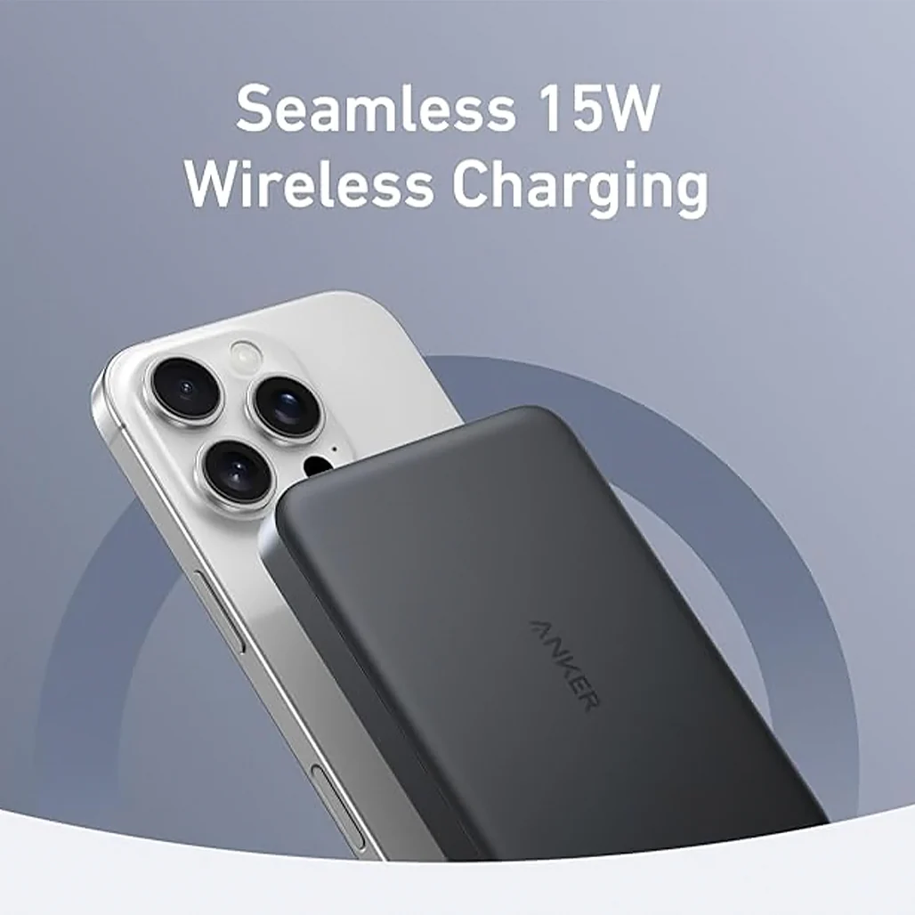 Anker MagGo Ultra-Slim 10000mAh Qi2 Certified 15W Power Bank - Wireless Charging for iPhone and More - Image 3