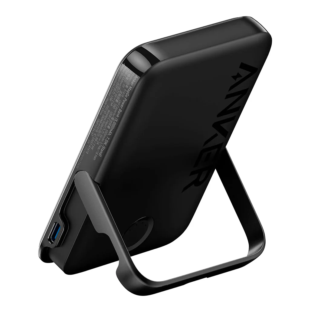 Anker Power Bank 322 MagGo 5000mAh MagSafe Portable Charger A1618 – Wireless Charging with Foldable Stand - Image 3