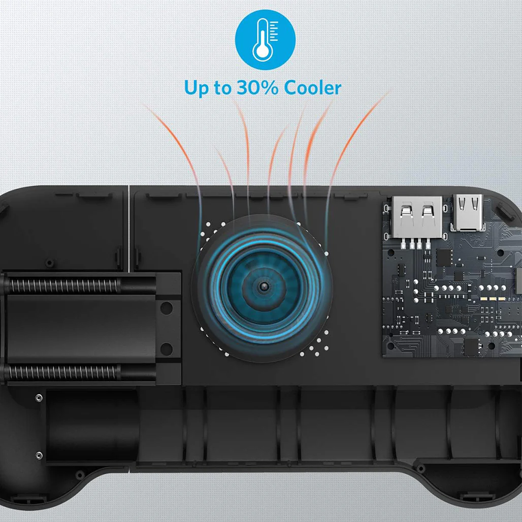 Anker PowerCore Play 6K Mobile Gaming Controller with 6700mAh Power Bank, Cooling Fan & Adjustable Grip – Gamepad for Android & iOS Smartphones - Image 6