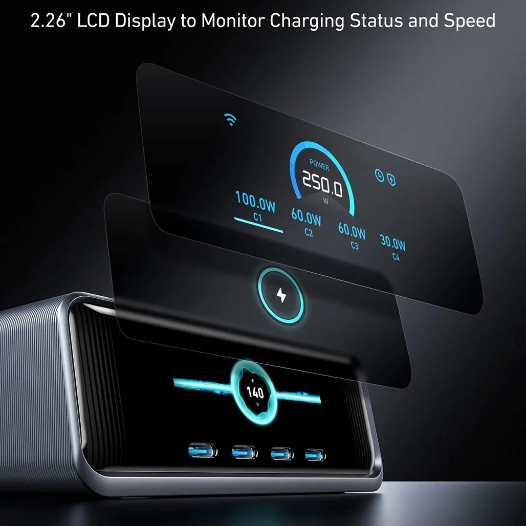 Anker Prime 250W GaN Charger – 6-Port USB-C & USB-A Fast Charging Hub - Image 5