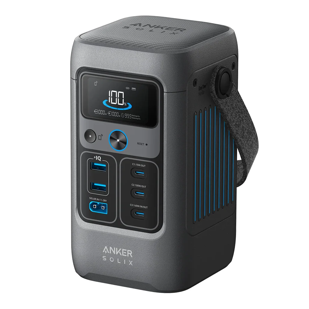 Anker SOLIX C200 DC Portable Power Station – 192Wh Battery, 200W Output, 140W USB-C Fast Charging, Solar-Compatible - Image 3