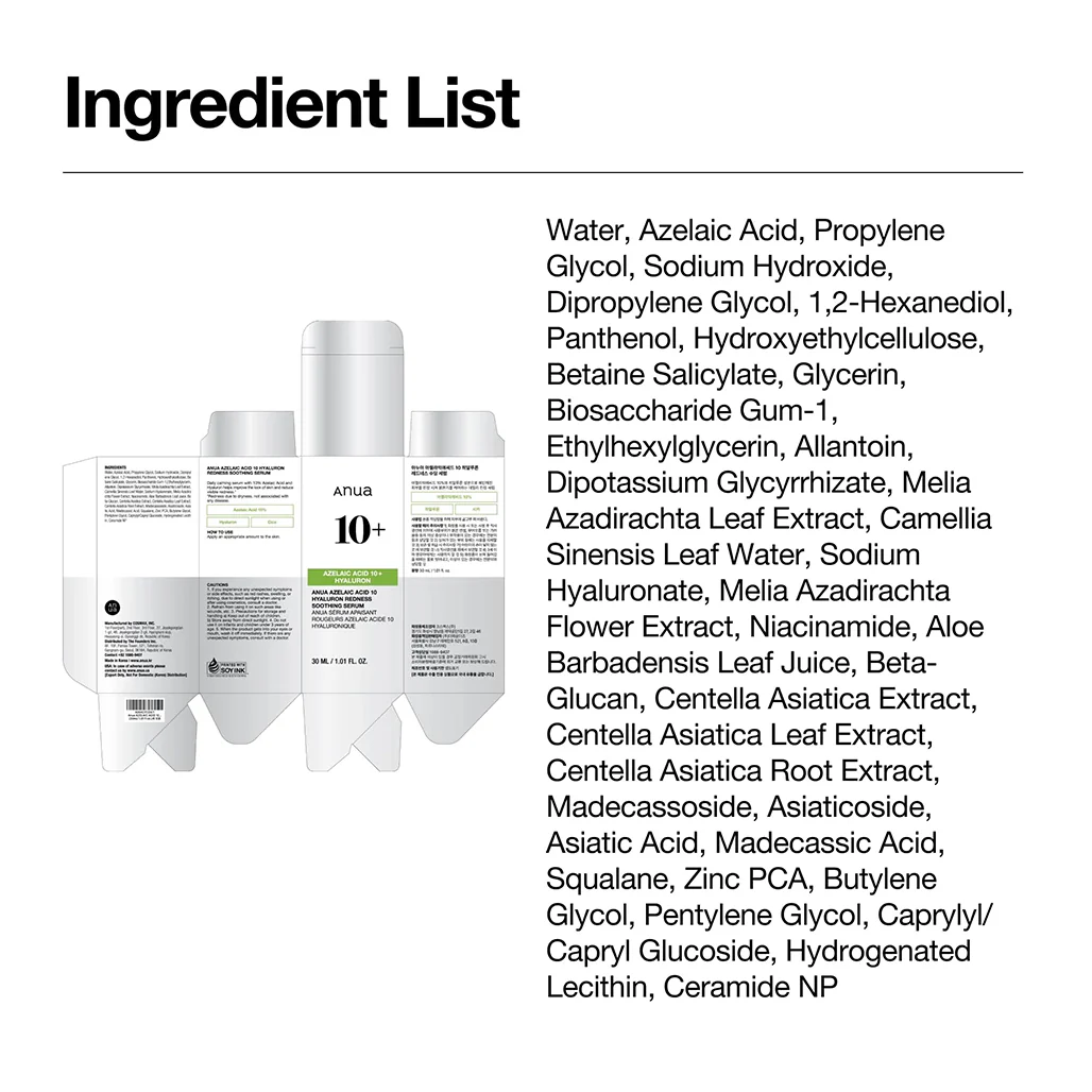 Anua Azelaic Acid 10+ - Hyaluron Redness Soothing Serum - Image 4