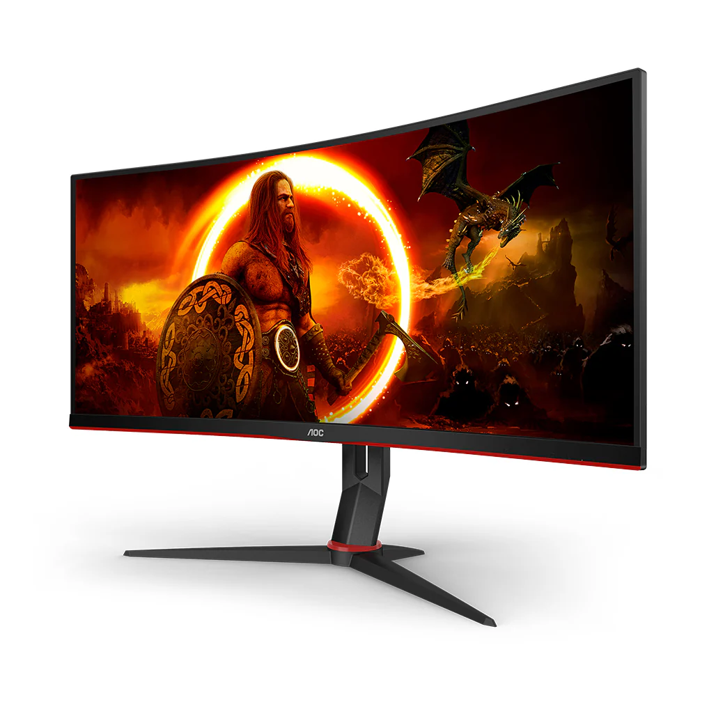 AOC CU34G2XP - 34" WQHD 180Hz Curved Gaming Monitor - Image 3