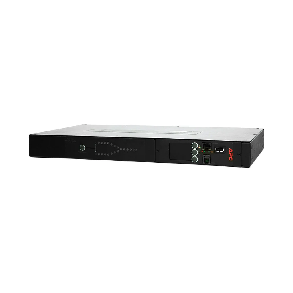 APC AP4423 Rack ATS - 230V, 16A, C20 IN, (8) C13 (1) C19 OUT, 1U Rack-Mounted Automatic Transfer Switch - Image 2