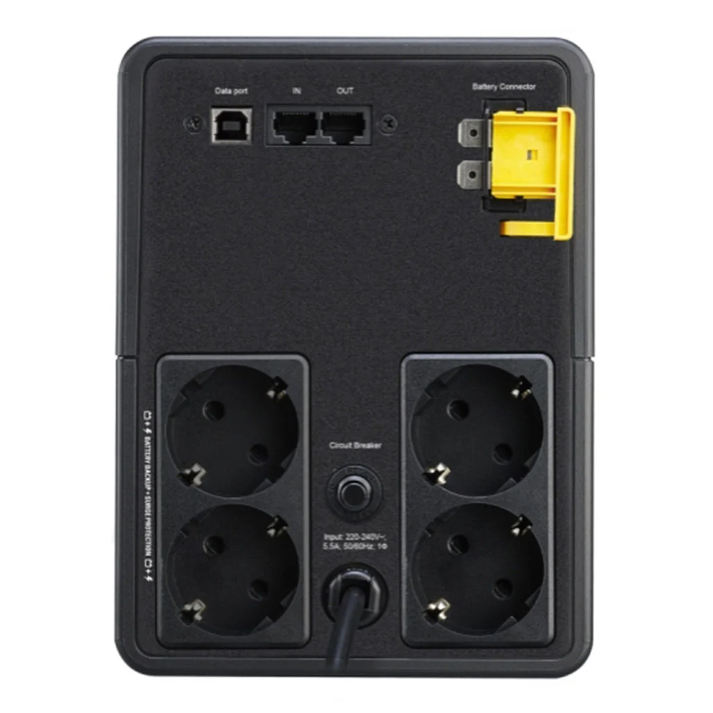 APC Back-UPS 1600VA Tower - 230V UPS with 4x CEE 7/7 Schuko Outlets, Automatic Voltage Regulation (AVR) - Image 4