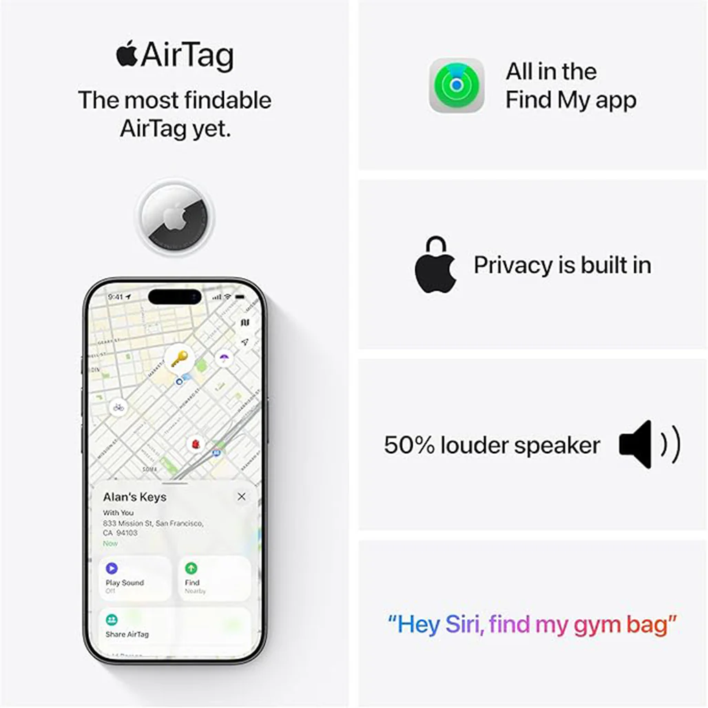 Apple AirTag 2nd Generation - 4 Pack - Image 5