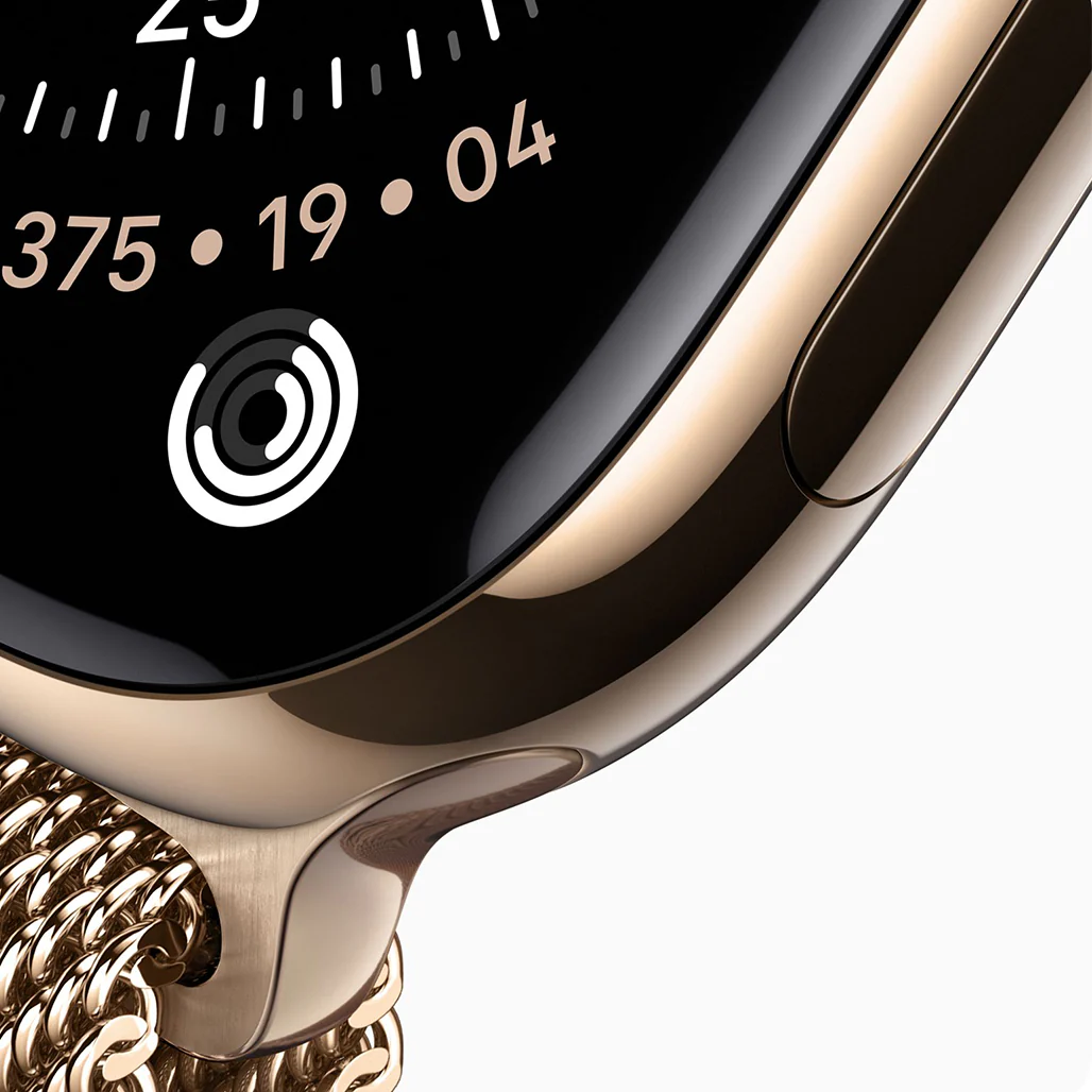 Apple Watch Series 11 - 46mm Titanium Case with Gold Milanese Loop - M/L - Image 3