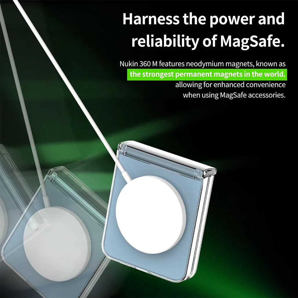 Araree Nukin 360 M Clear Case for Samsung Galaxy Z Flip 6 - Full-Body Protection with MagSafe Compatibility - Image 5