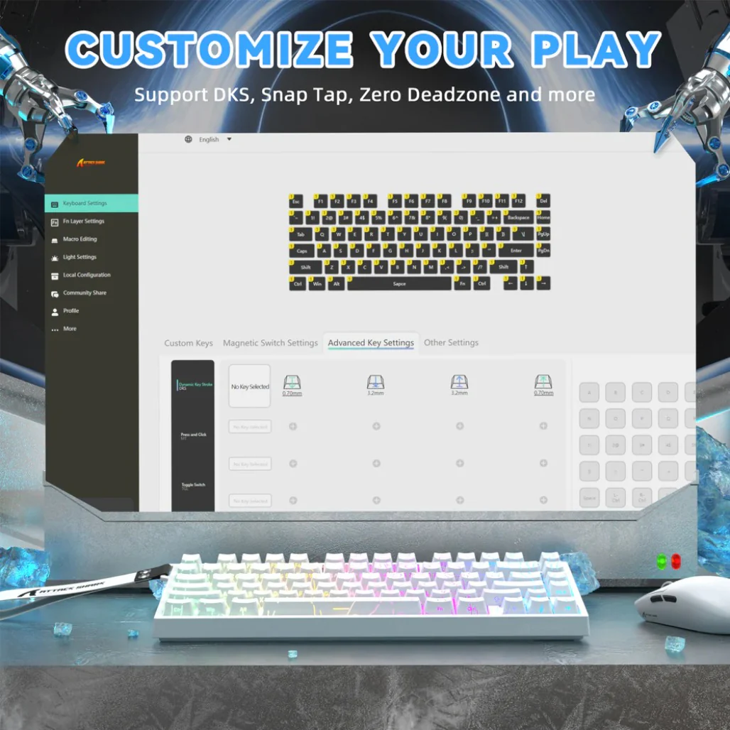 Attack Shark R82 HE - 75% Wired Magnetic Gaming Keyboard - Image 15