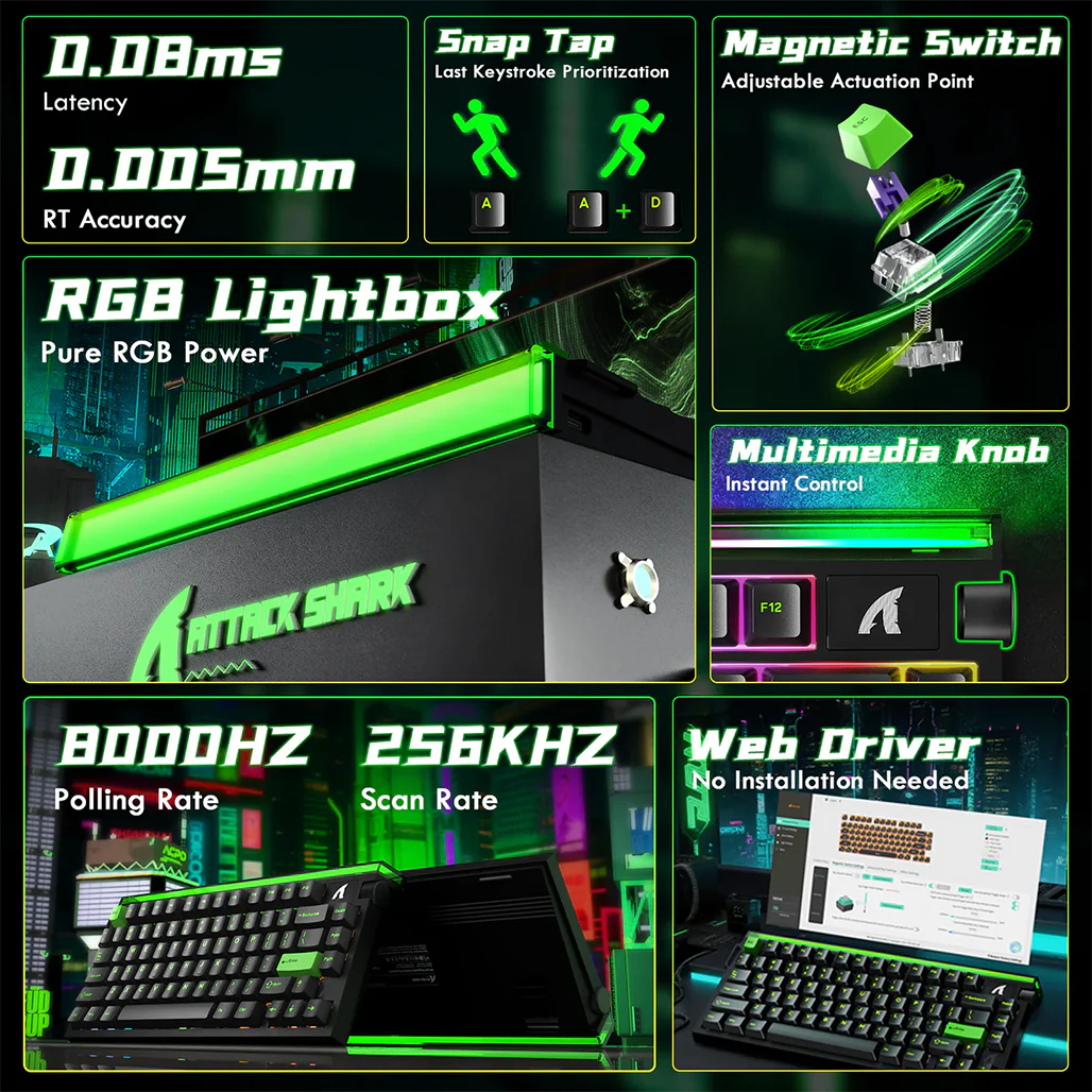 Attack Shark R85 HE - 75% Wired Mechanical Gaming Keyboard - Image 4
