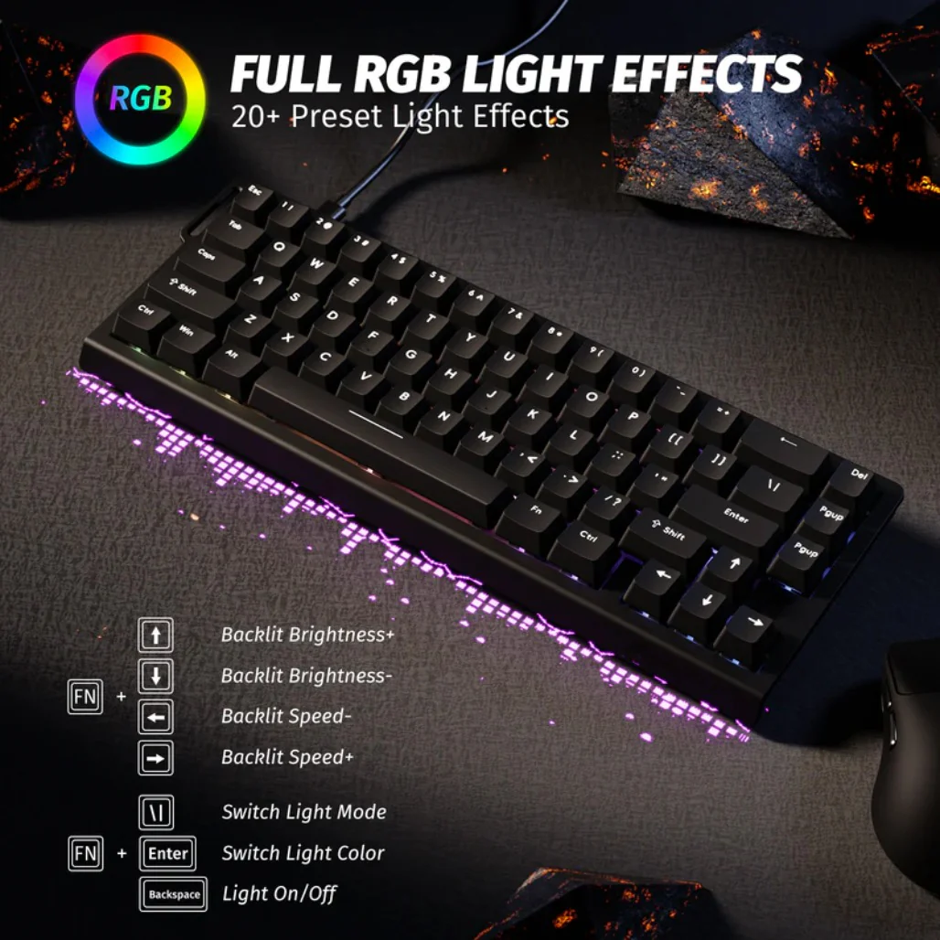 Attack Shark X68 HE - Wired Mechanical Gaming Keyboard - Image 6