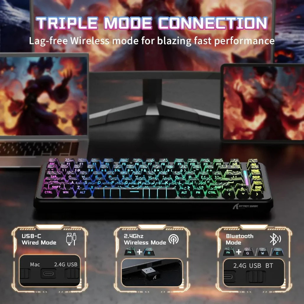 Attack Shark X82 Pro HE Wireless Gaming Keyboard - Image 6