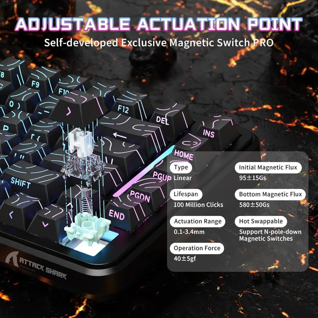 Attack Shark X82 Pro HE Wireless Gaming Keyboard - Image 7
