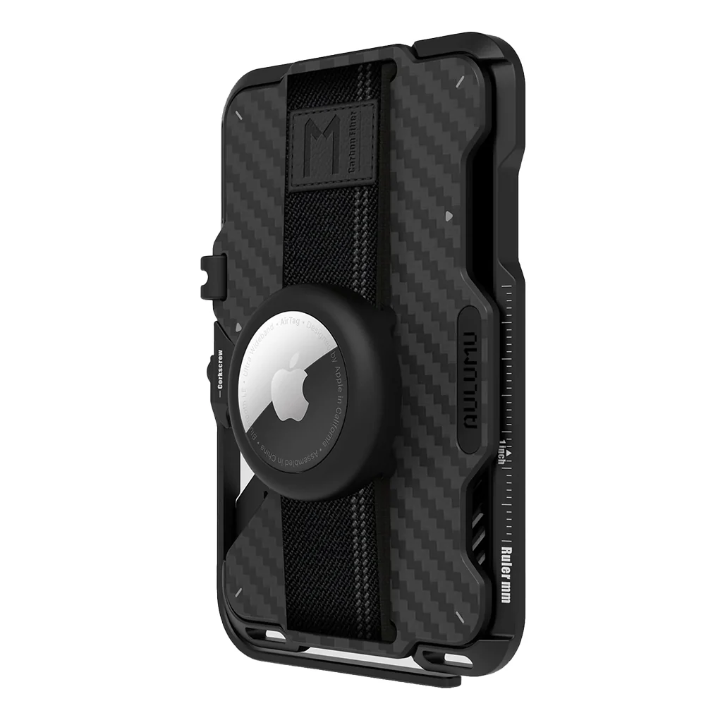 AULUMU G03 Multi-Tool Magnetic Metal Wallet | Carbon Fiber Cover | MagSafe - Image 3