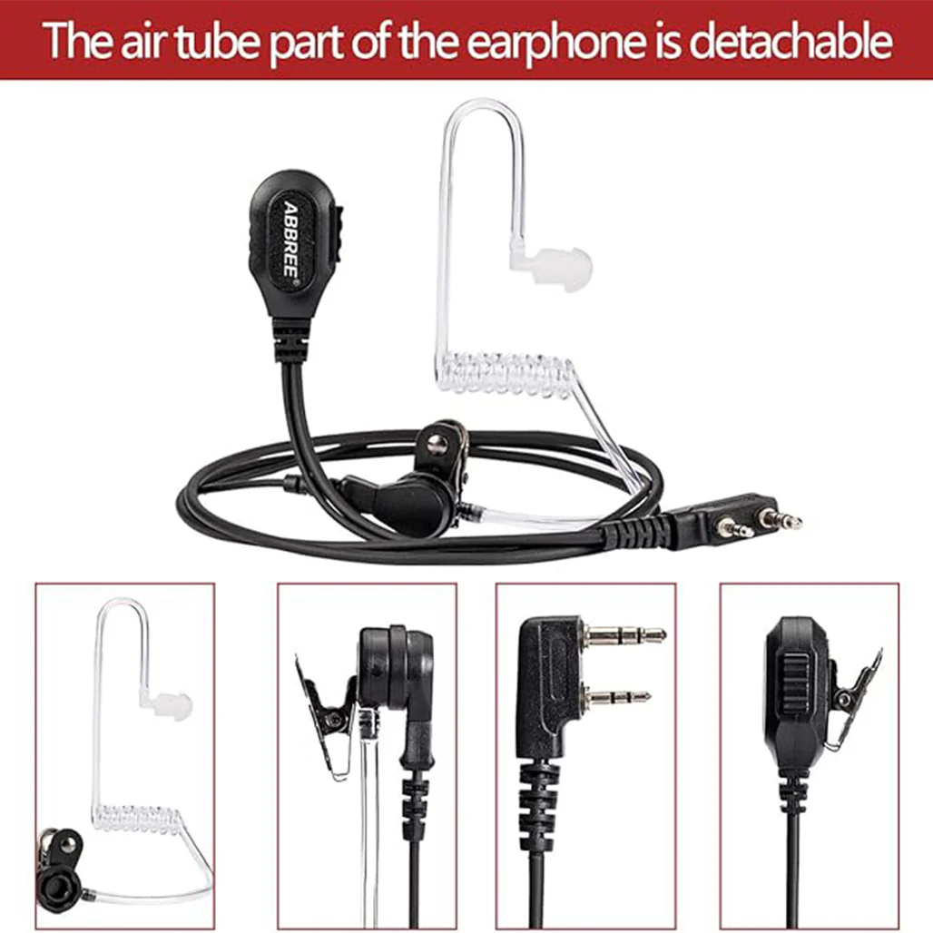 BAOFENG Walkie Talkies Earpiece with Mic Air Acoustic Tube 2Pin (BF203) - Image 2