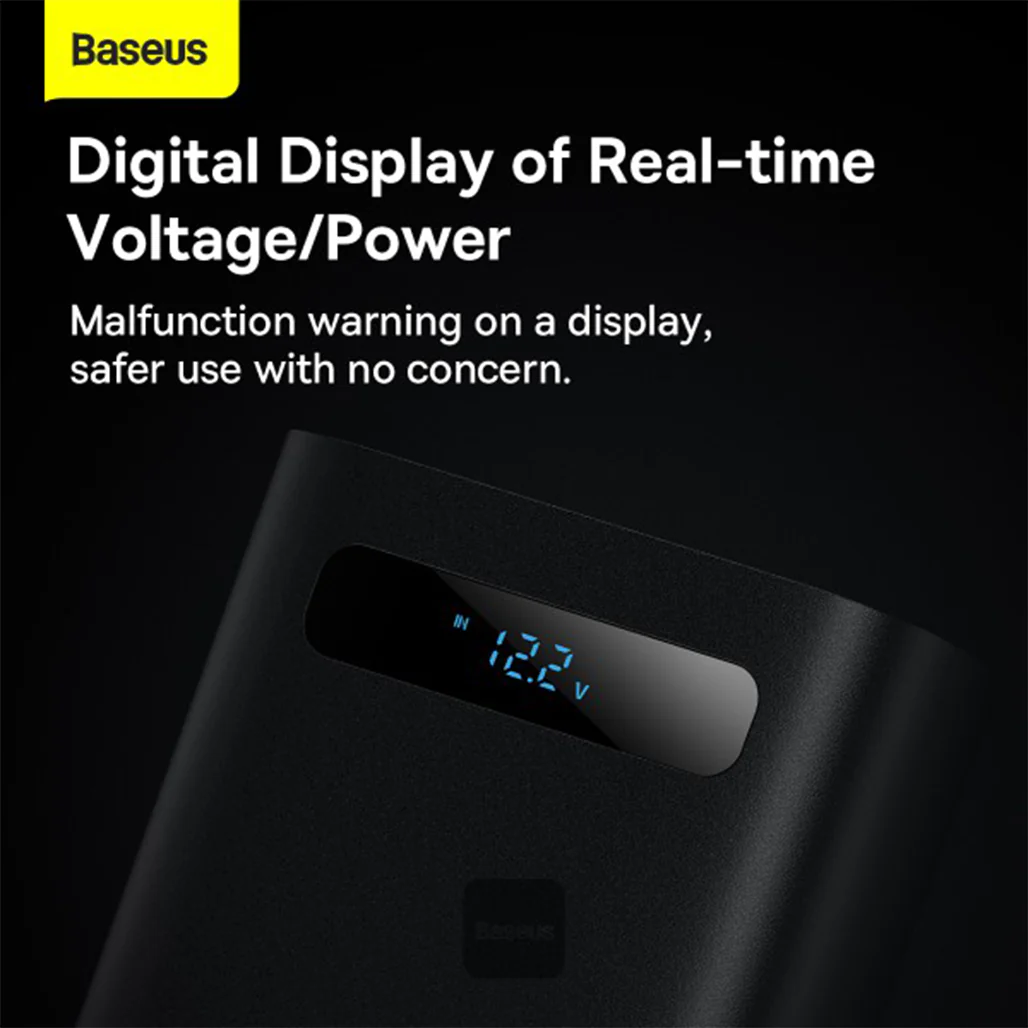 Baseus 300W Car Power Inverter with Pure Sine Wave Output and Multi-Port USB Charging - Image 5