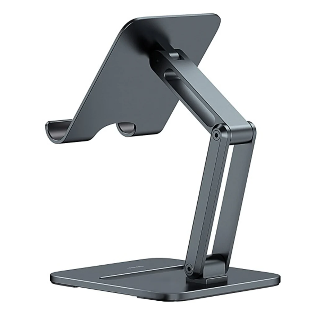 Baseus Desktop Biaxial Foldable Metal Stand for Phones - Grey - Image 2