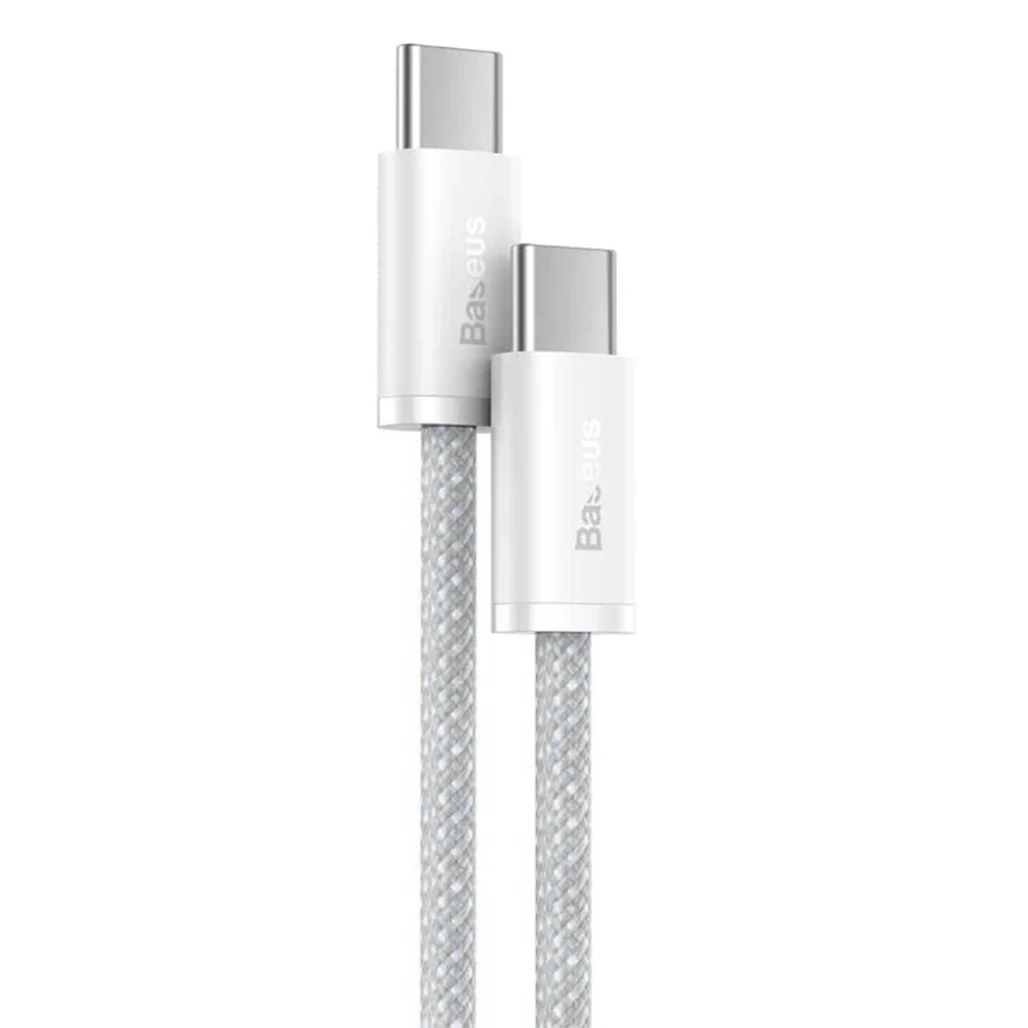 Baseus Dynamic Fast Charging Data Cable C to C 100W 1m - White - Image 2