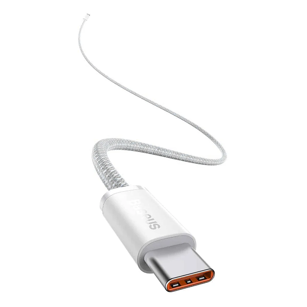 Baseus Dynamic Fast Charging Data Cable C to C 100W 1m - White - Image 3