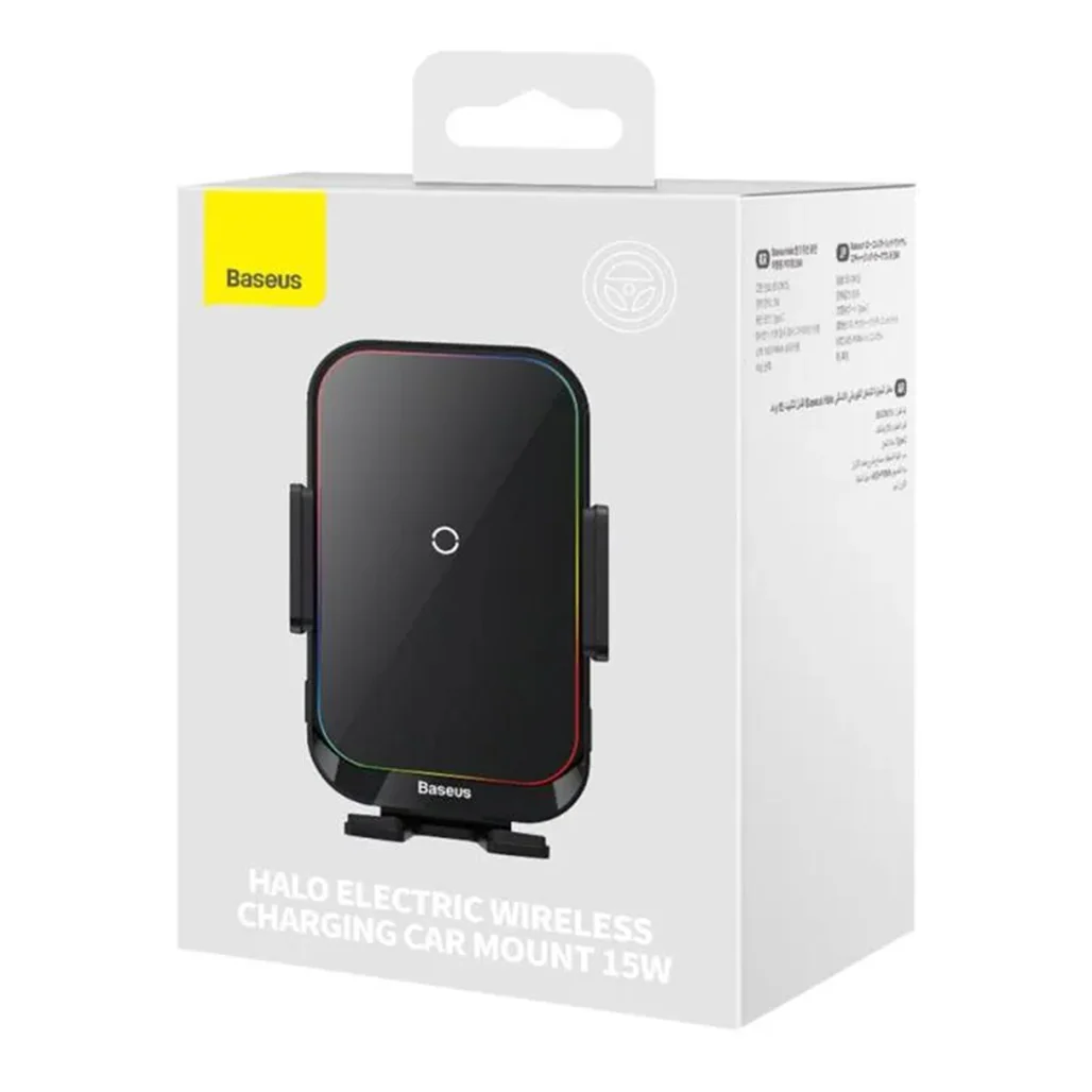 Baseus Halo - Electric Wireless Charging Car Mount 15W - Image 5