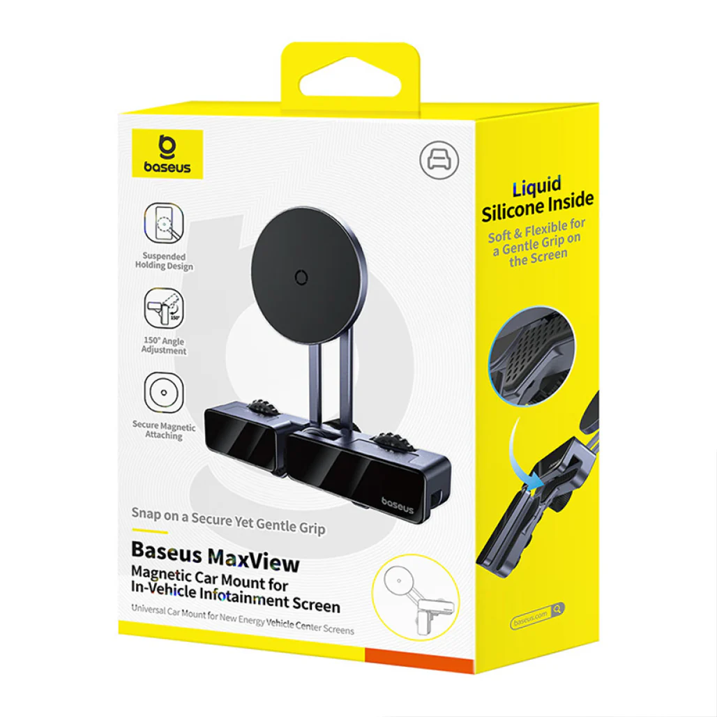 Baseus MaxView Magnetic Car Mount for In-Vehicle Infotainment | 150° Foldable, 270° Angle-Free Viewing | Secure & Convenient - Image 6