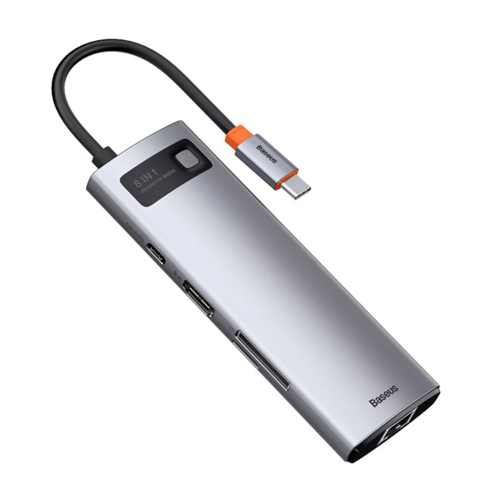 Baseus Metal Gleam Series - 8in1 Multifunctional Type-C HUB Docking Station