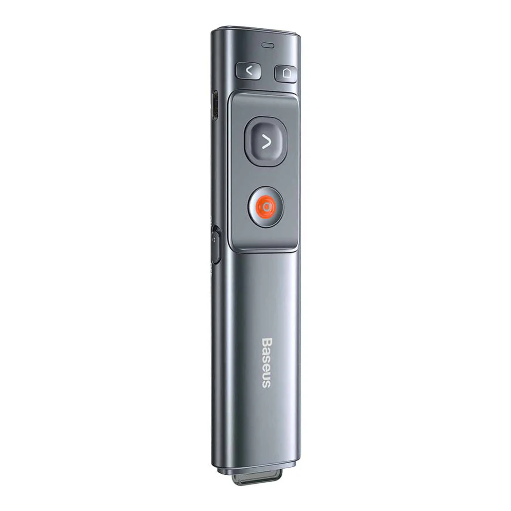 Baseus Orange Dot Wireless Presenter (Red Laser) - Grey - Image 5