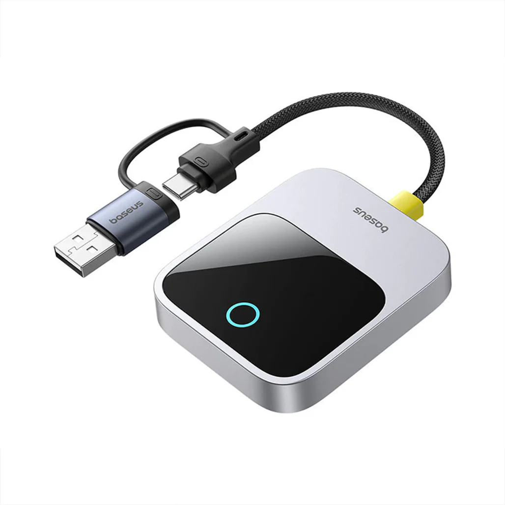 Baseus Prime Trip Safe Journey Wireless CarPlay Adapter for iPhone - Converts Wired CarPlay to Wireless, Dual-Screen