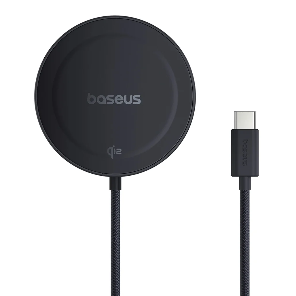 Baseus Simple Mini4 Magnetic Qi2 15W Wireless Charging Stand - 135° Adjustable Stand with Built-In 1M Type-C Cable - Black - Image 3