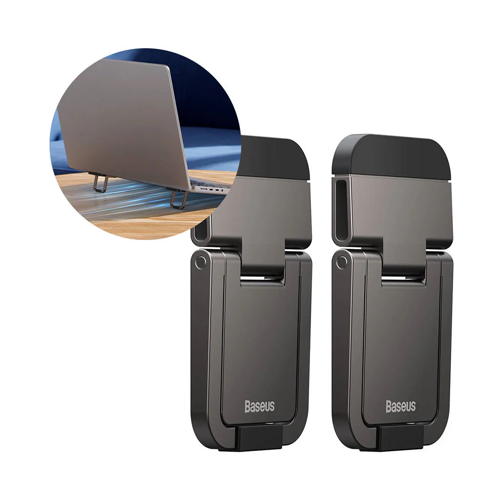 Baseus Slim Laptop Kickstand (2 PCS) - Universal Self-Adhesive Stands, Zinc Alloy, Compact Design - Image 4