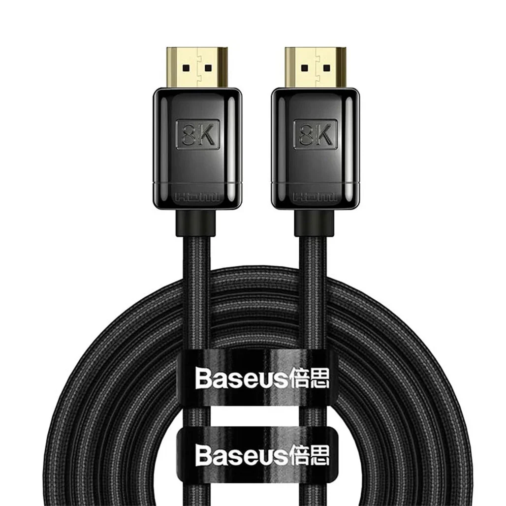 Baseus WKGQ000001 HDMI 8K Adapter Cable – High Definition 2m | Supports HDMI 2.1, 3D, VRR, and Deep Color Gamut