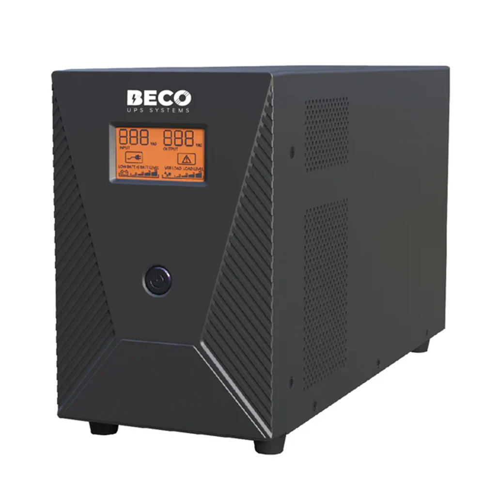 Beco GS3000 3000VA UPS System with AVR, LCD Display & Short Circuit Protection