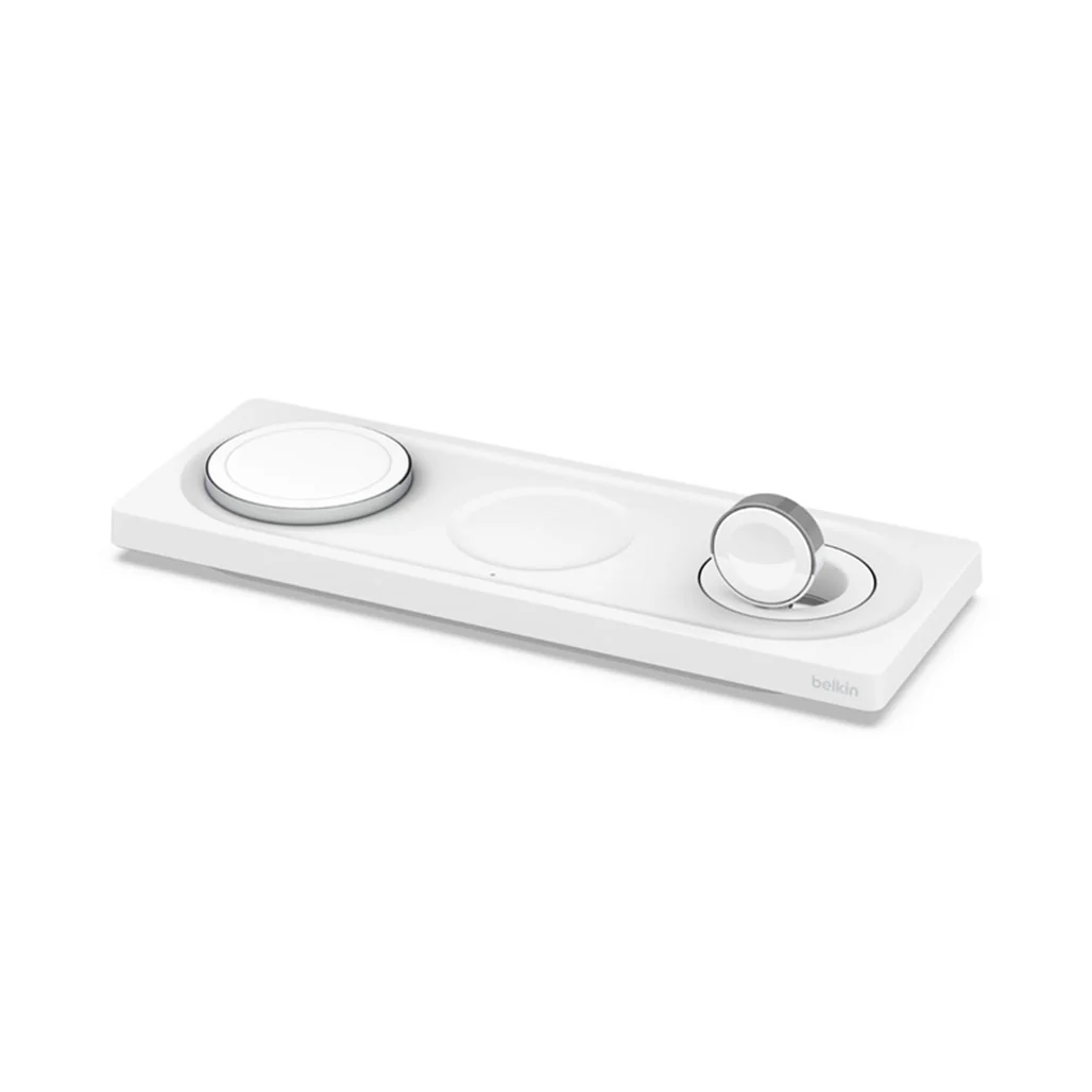 Belkin BoostCharge Pro 3-in-1 Wireless Charging Pad with MagSafe Technology – Fast Charging for iPhone, Apple Watch, and AirPods - Image 2