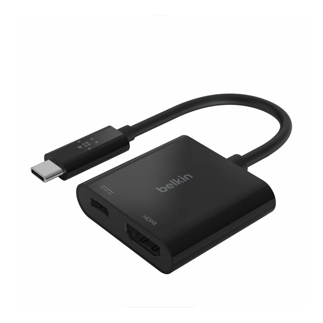 Belkin USB-C to HDMI and Charging Adapter – 4K 60Hz UHD Video, 60W Power Delivery, Universal Compatibility