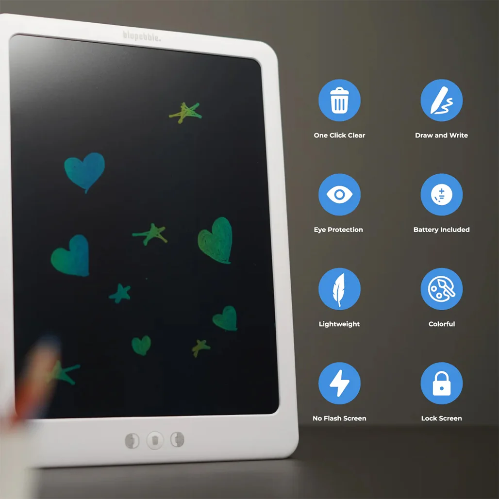 Blupebble 14" LCD Writing & Drawing Tablet for Kids - Image 7