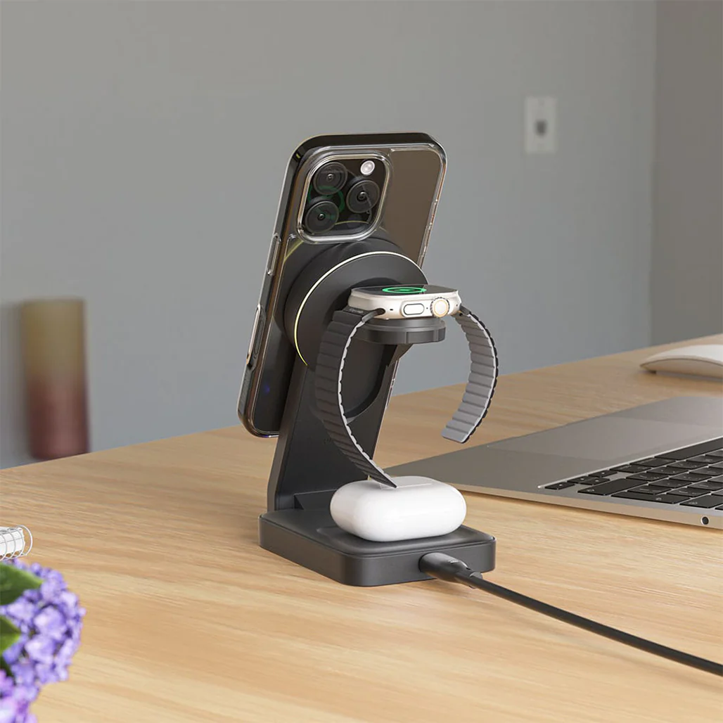 Blupebble 3 in 1 Qi2 Wireless Foldable MagSafe Charging Stand - Image 2