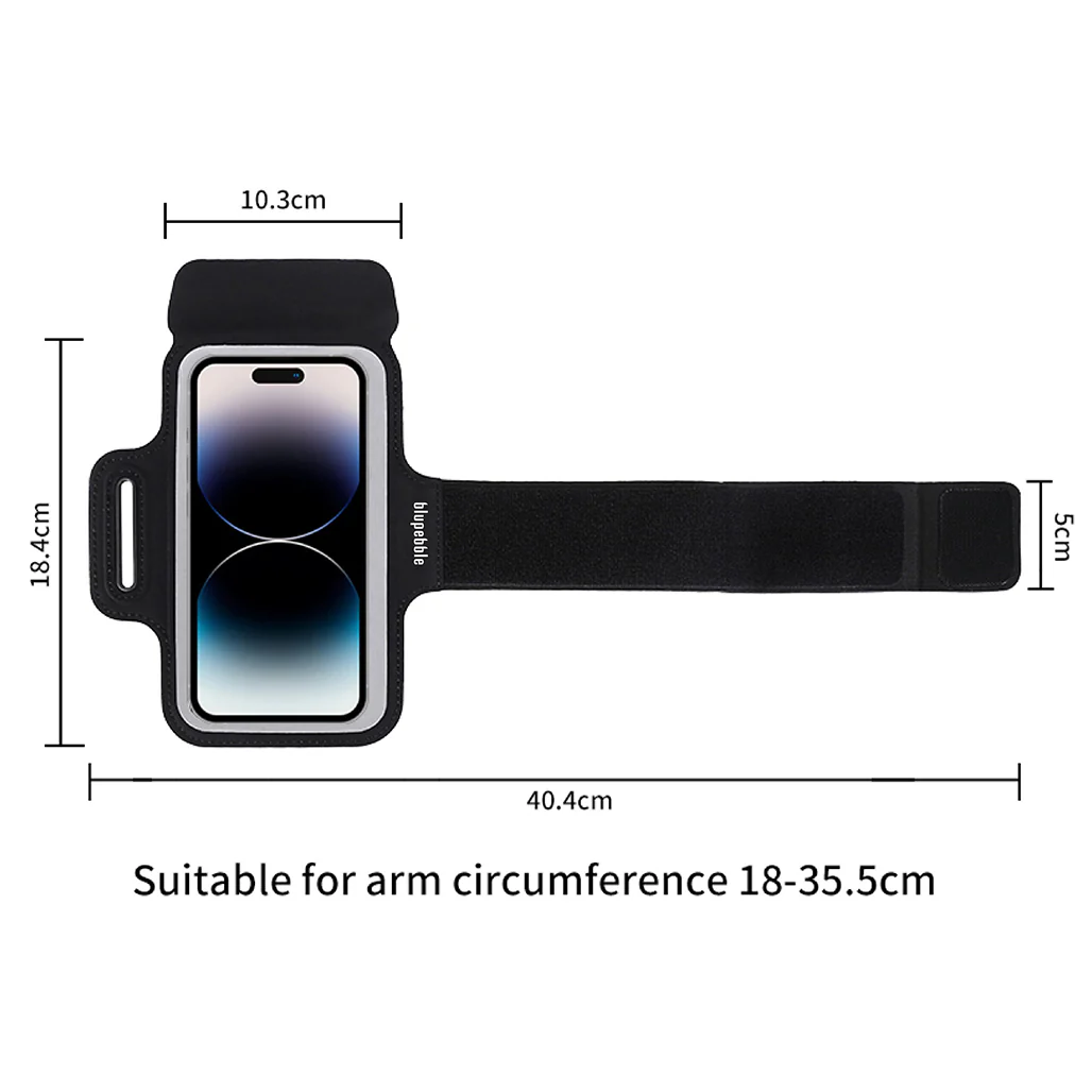 Blupebble Active Sport Armband – Black - BP-ACTIVE72-BK - Image 3