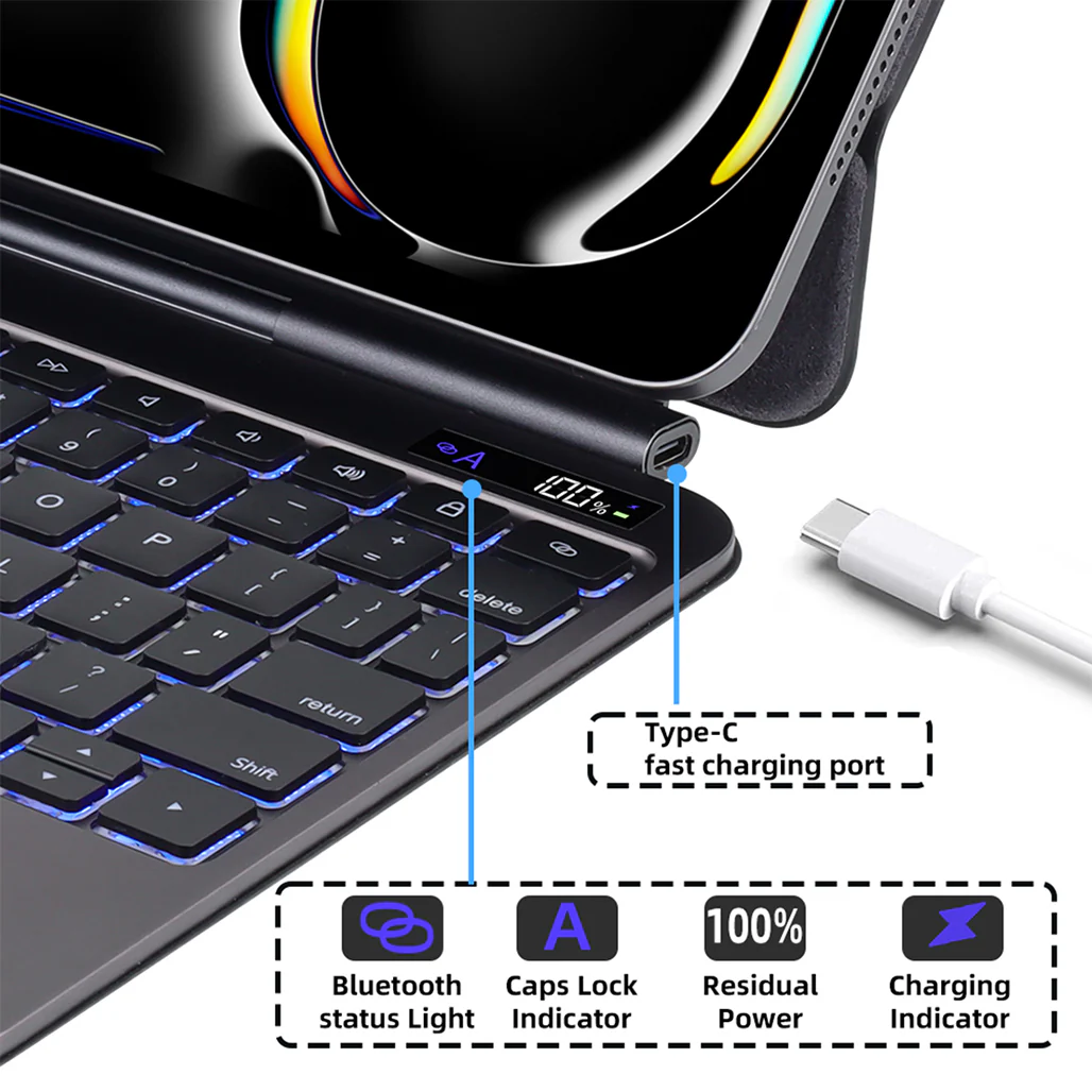 Blupebble Ipad Air 13" M2/M3 Magic Folio Keyboard With Trackpad - Image 6