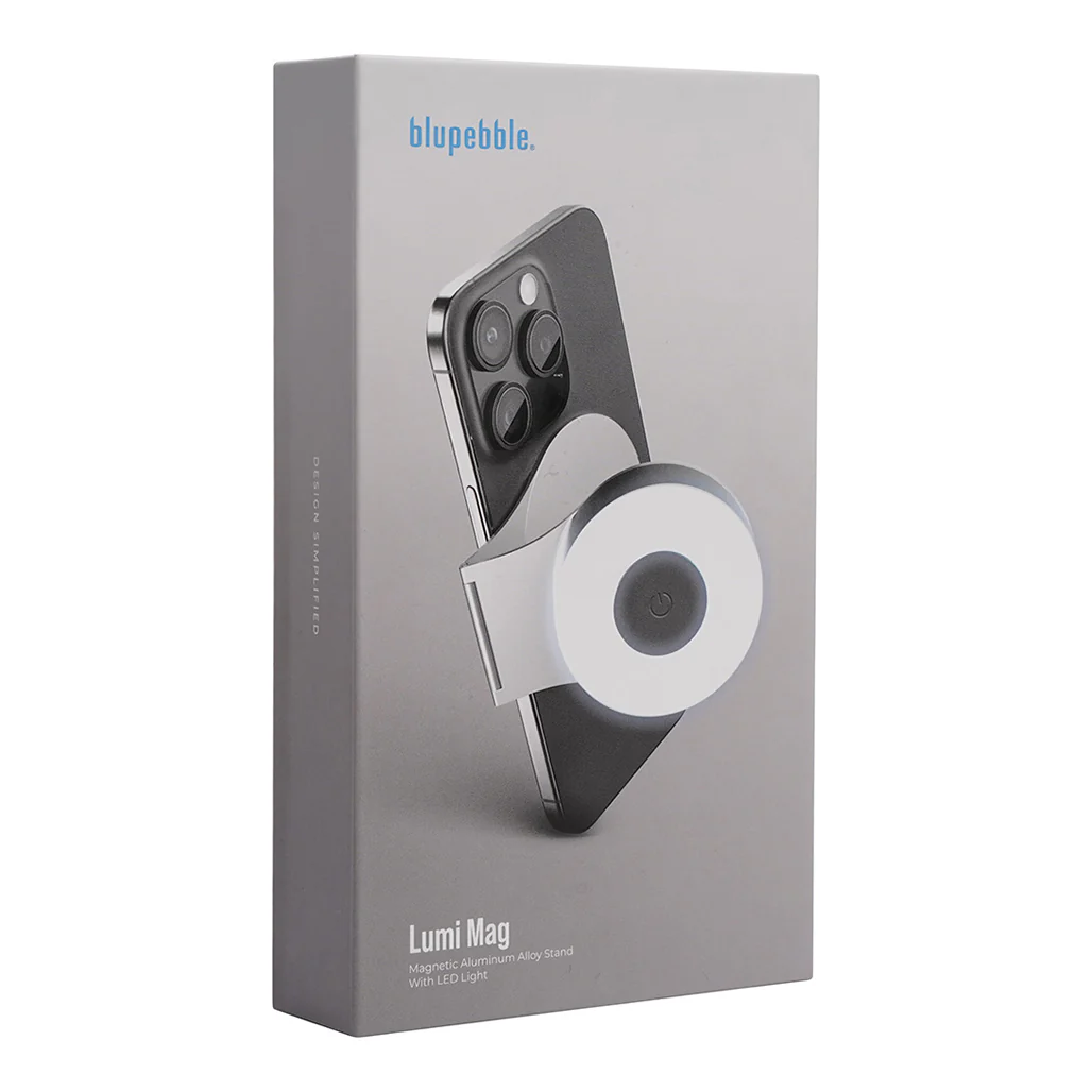 Blupebble Lumi Mag Magnetic Phone Stand with LED Light – 5-in-1 Aluminum Alloy Mount for Laptops, MacBooks, and iPads | Continuity Camera Compatible - Image 7