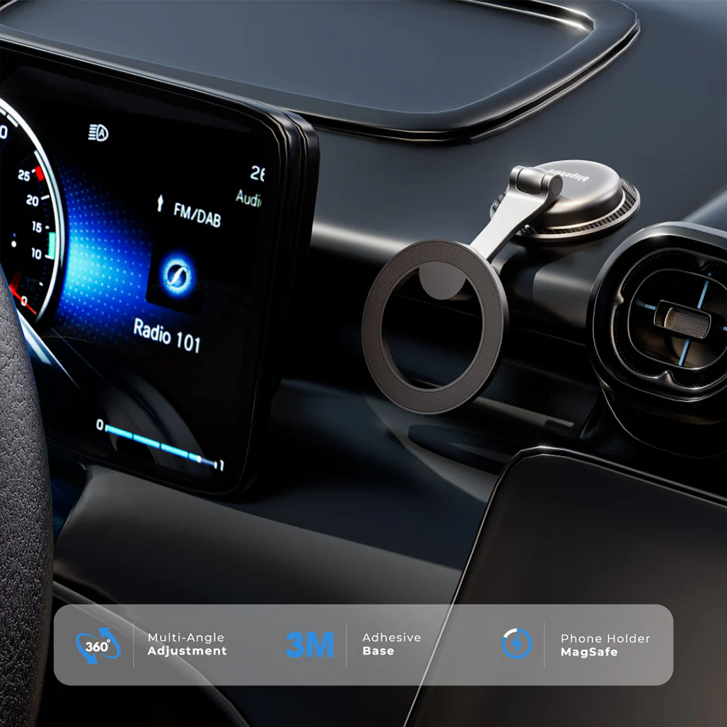 Blupebble Road Mag Magnetic Car Phone Holder with MagSafe | 360° Adjustable Mount for Secure and Versatile Use - Image 5